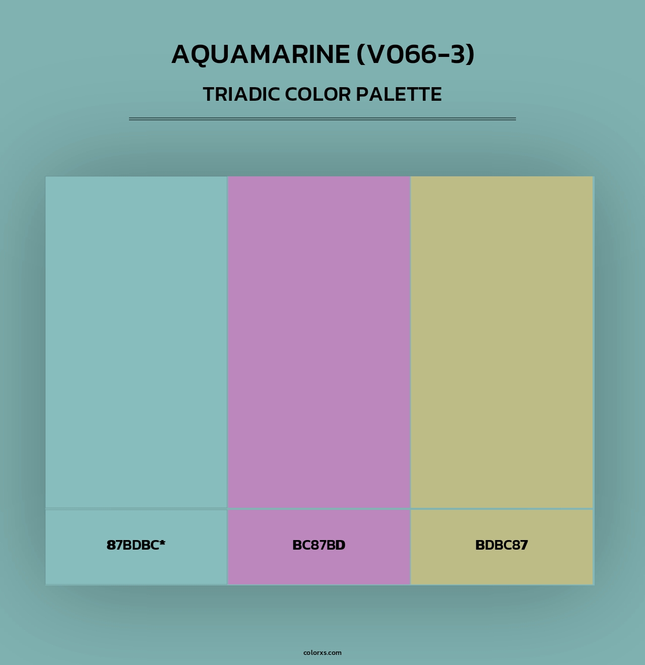 Aquamarine (V066-3) - Triadic Color Palette