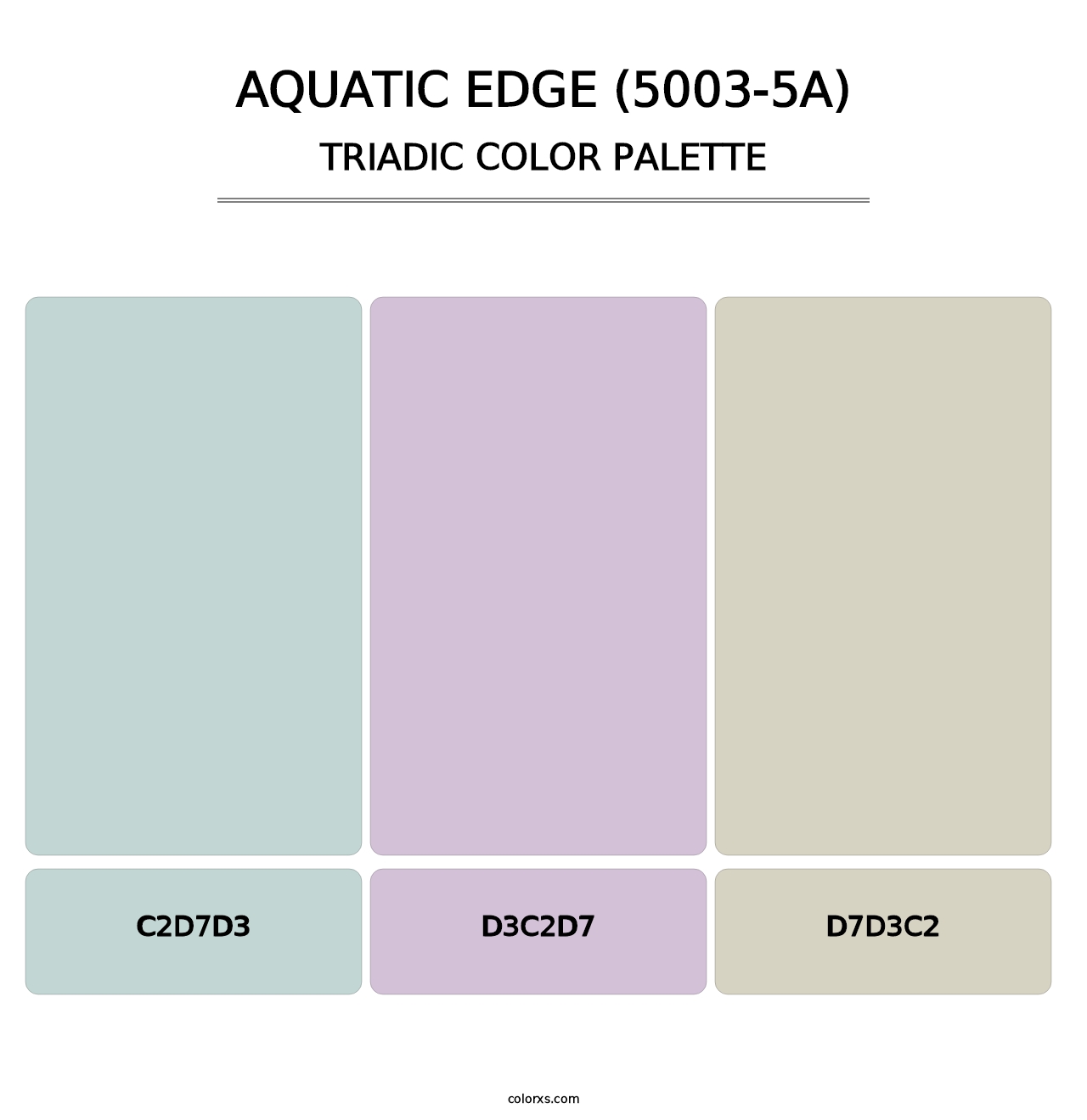Aquatic Edge (5003-5A) - Triadic Color Palette