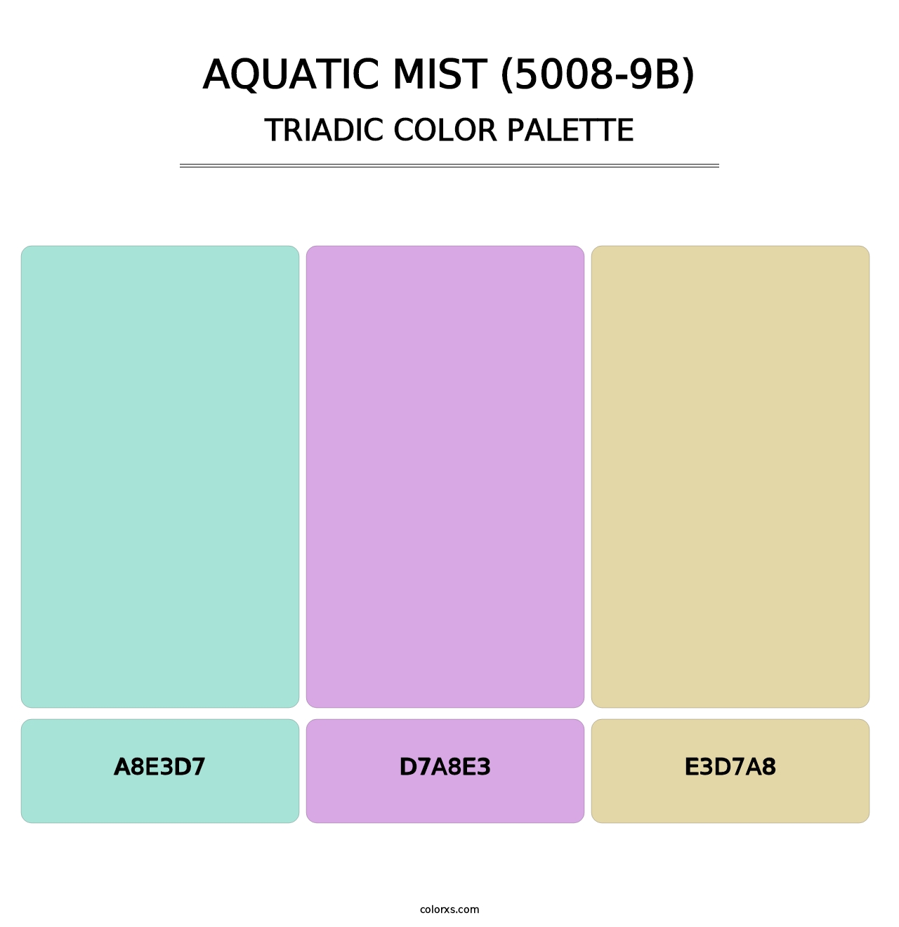 Aquatic Mist (5008-9B) - Triadic Color Palette
