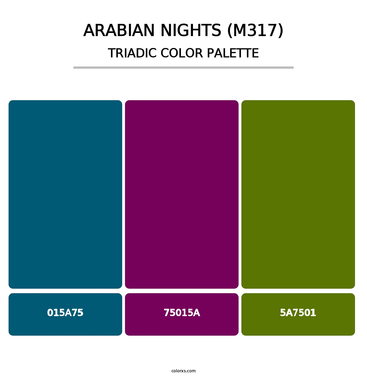 Arabian Nights (M317) - Triadic Color Palette