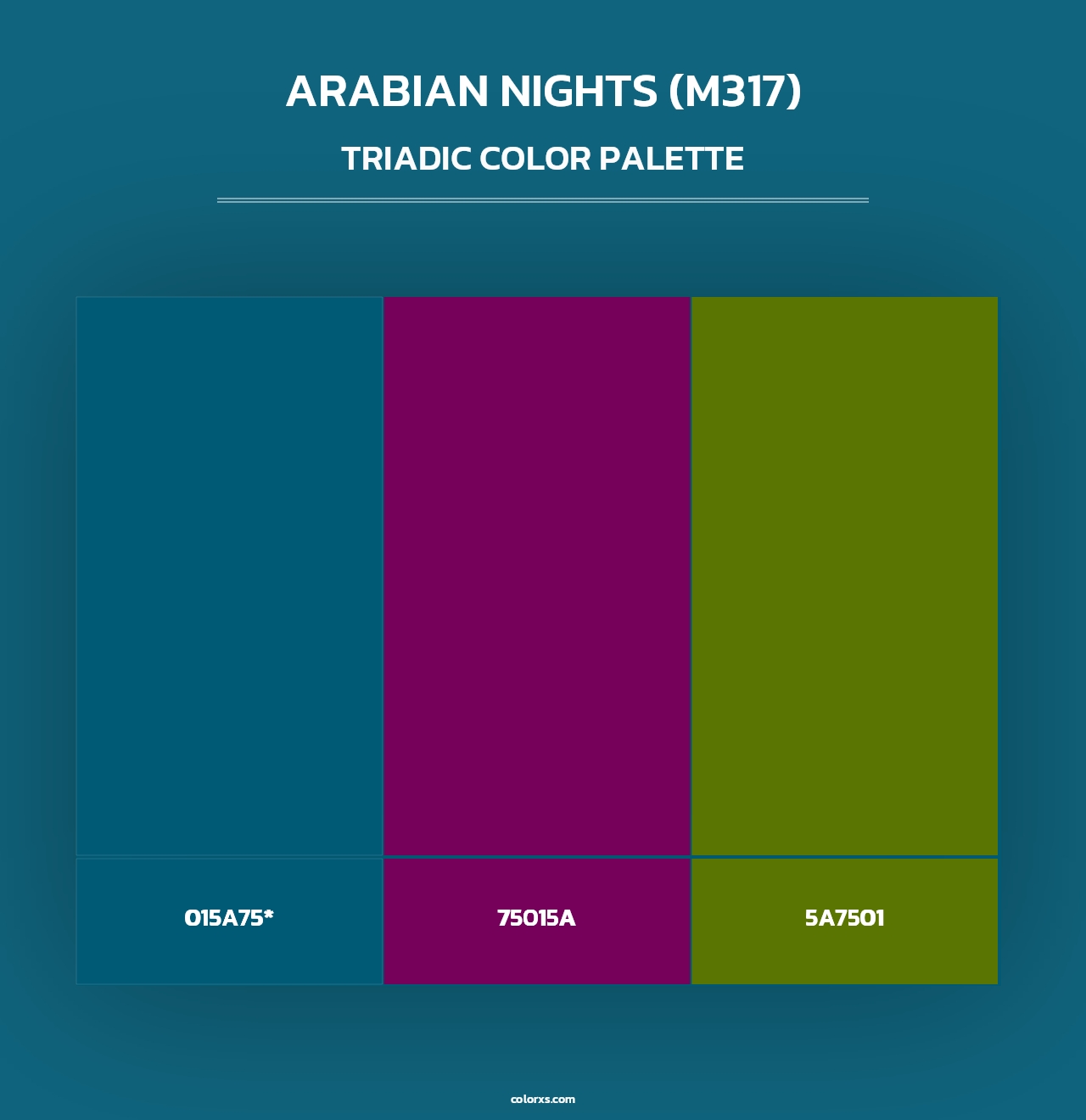 Arabian Nights (M317) - Triadic Color Palette