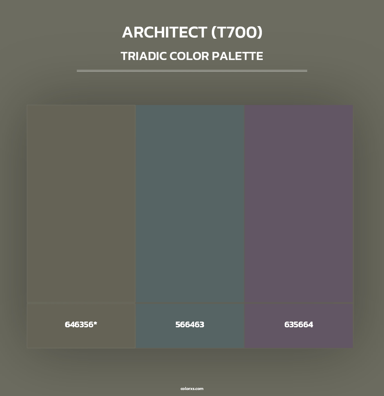 Architect (T700) - Triadic Color Palette