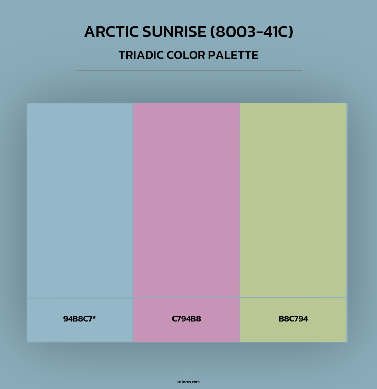 Arctic Sunrise (8003-41C) - Triadic Color Palette
