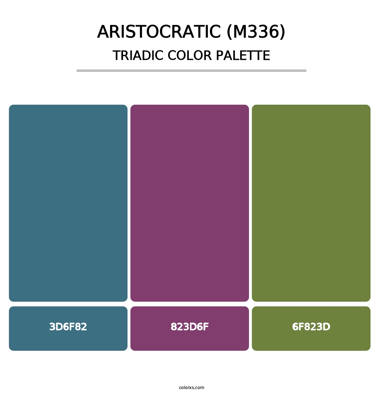 Aristocratic (M336) - Triadic Color Palette