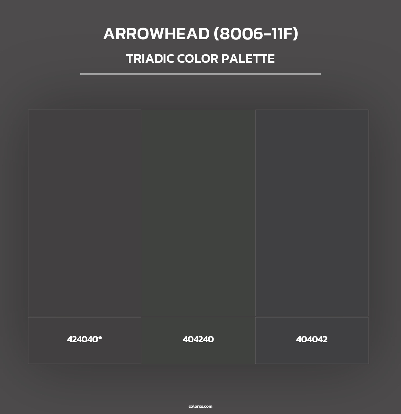 Arrowhead (8006-11F) - Triadic Color Palette