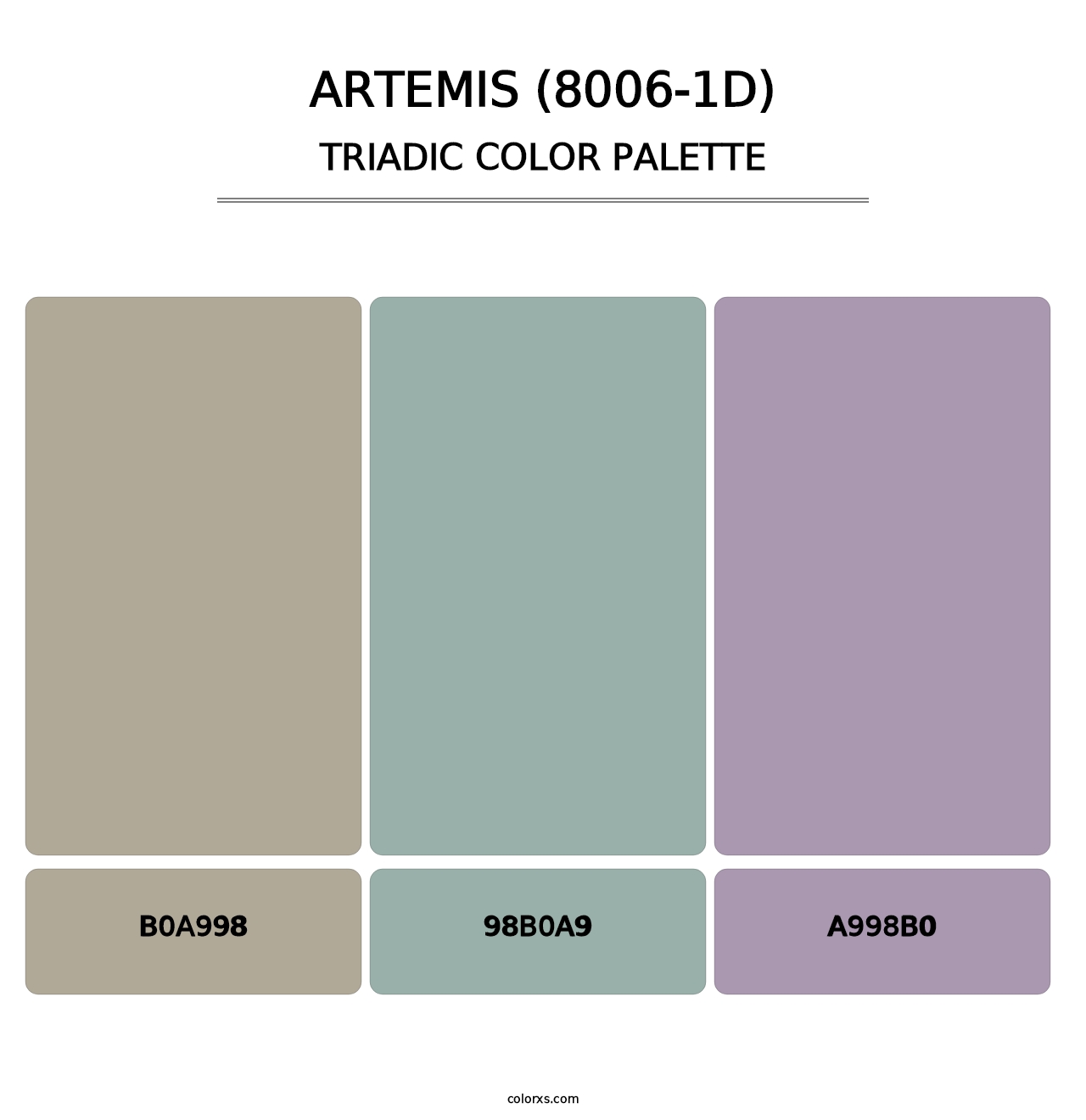 Artemis (8006-1D) - Triadic Color Palette