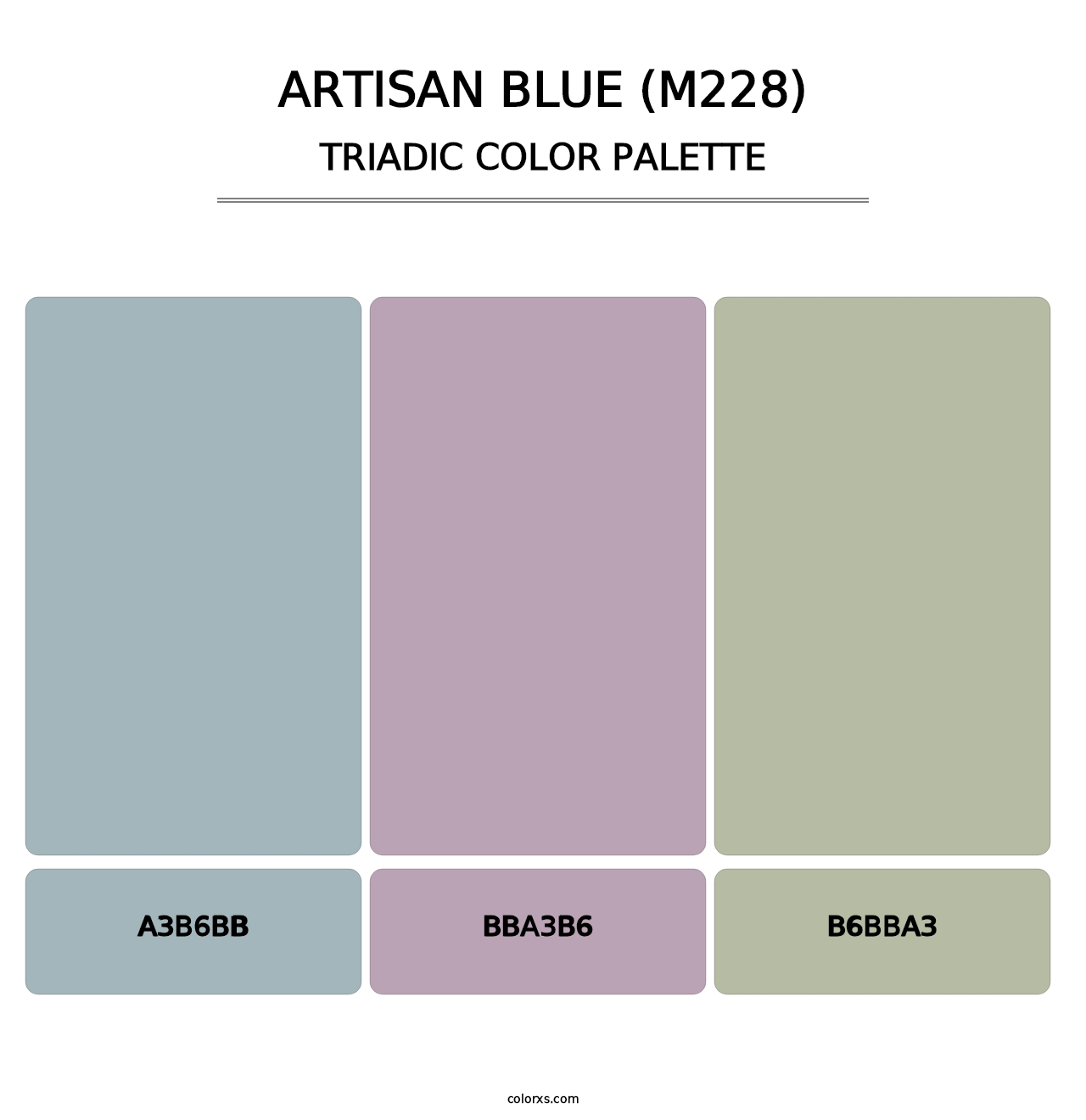 Artisan Blue (M228) - Triadic Color Palette