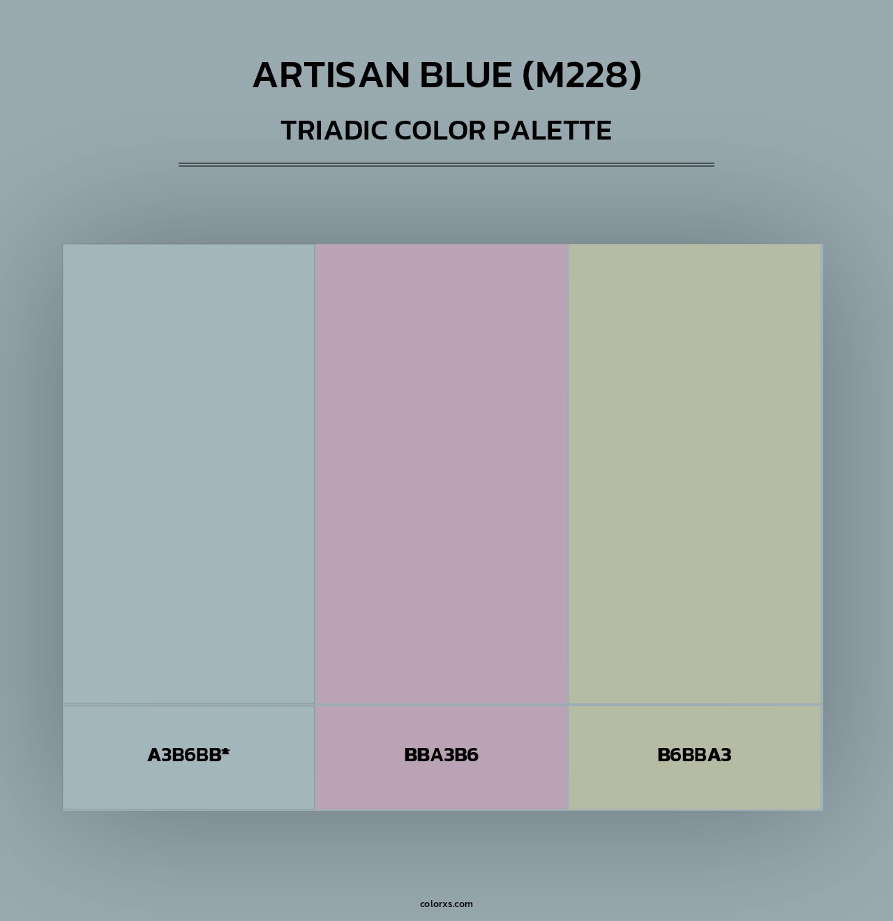 Artisan Blue (M228) - Triadic Color Palette