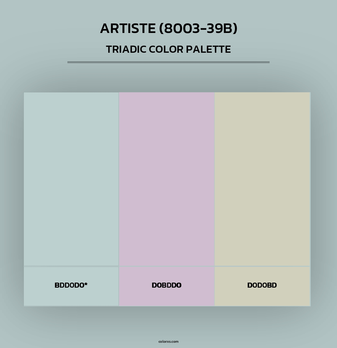 Artiste (8003-39B) - Triadic Color Palette