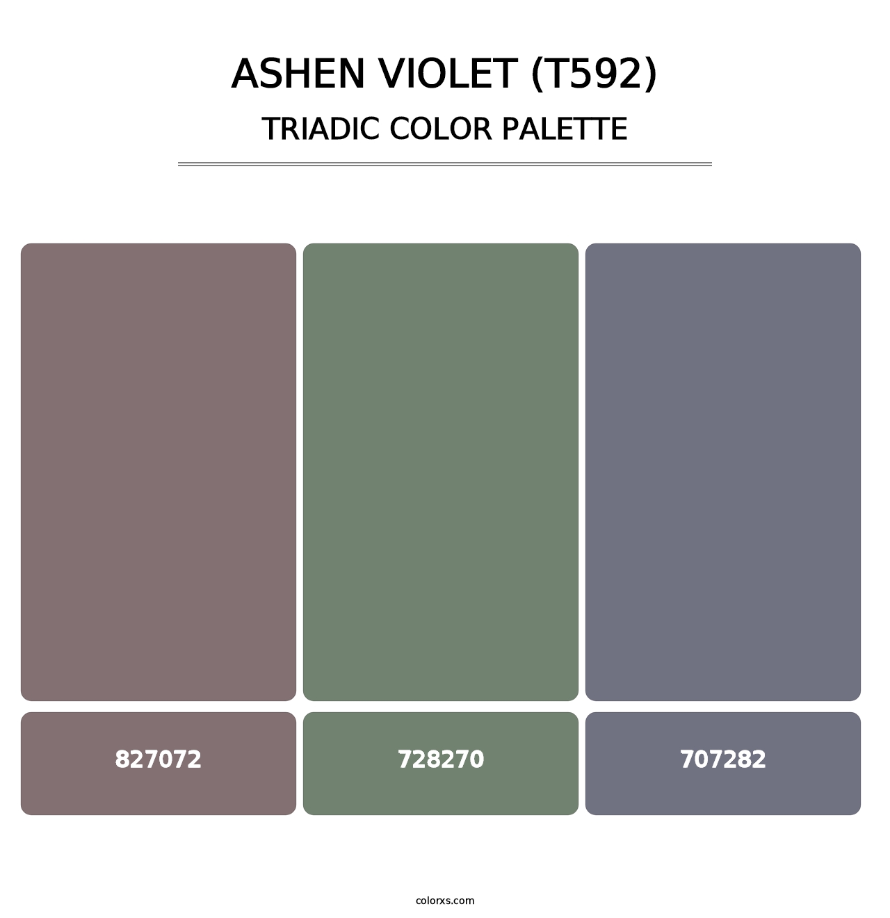Ashen Violet (T592) - Triadic Color Palette