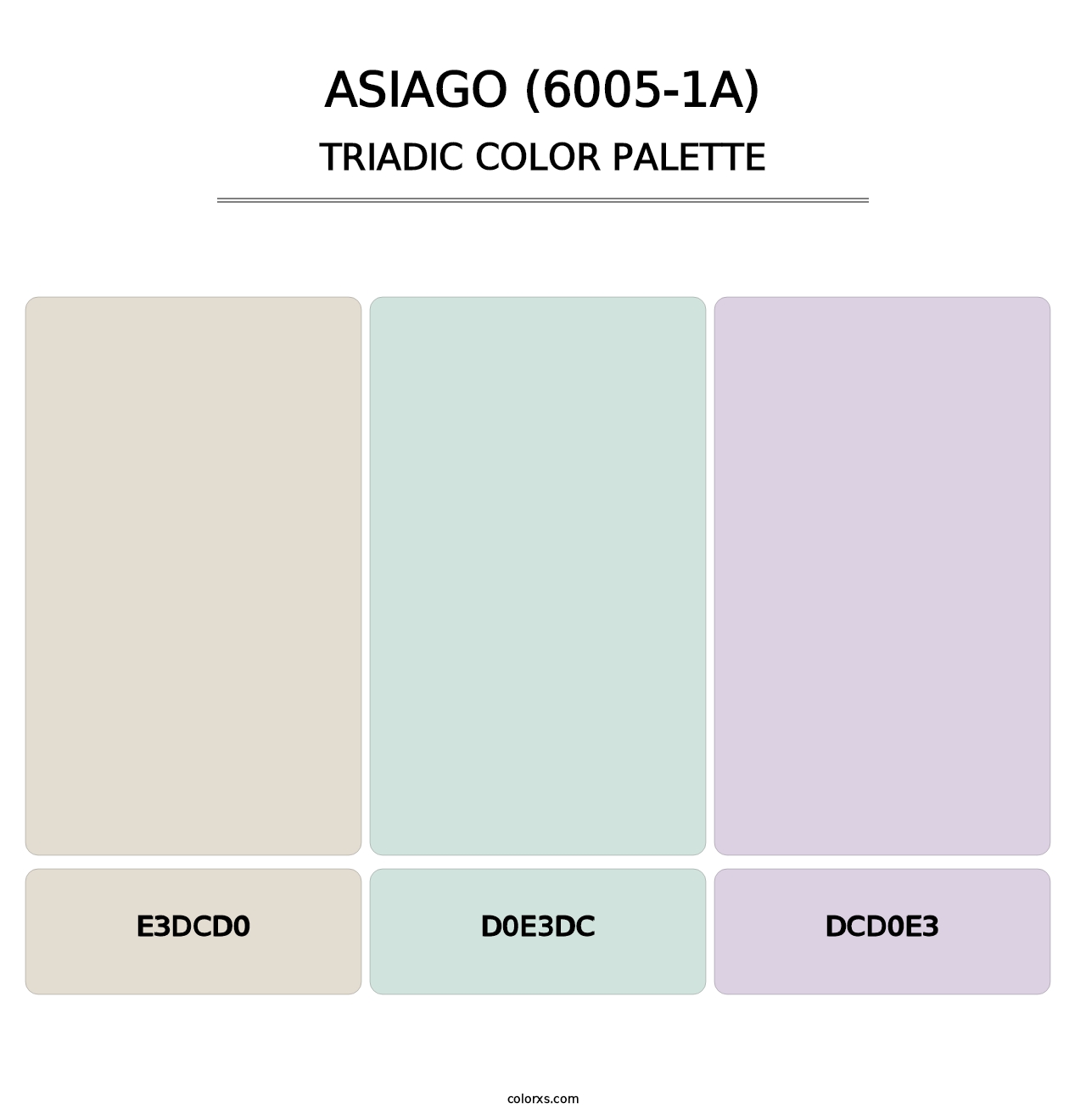 Asiago (6005-1A) - Triadic Color Palette