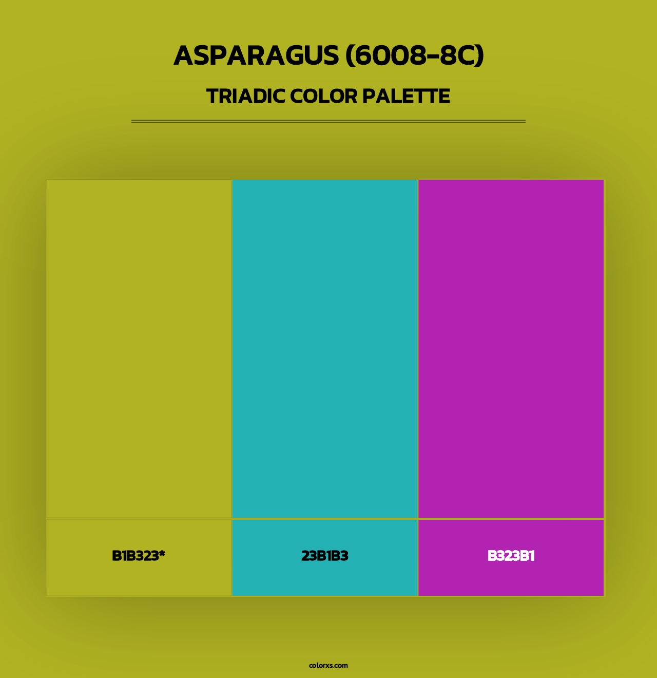 Asparagus (6008-8C) - Triadic Color Palette