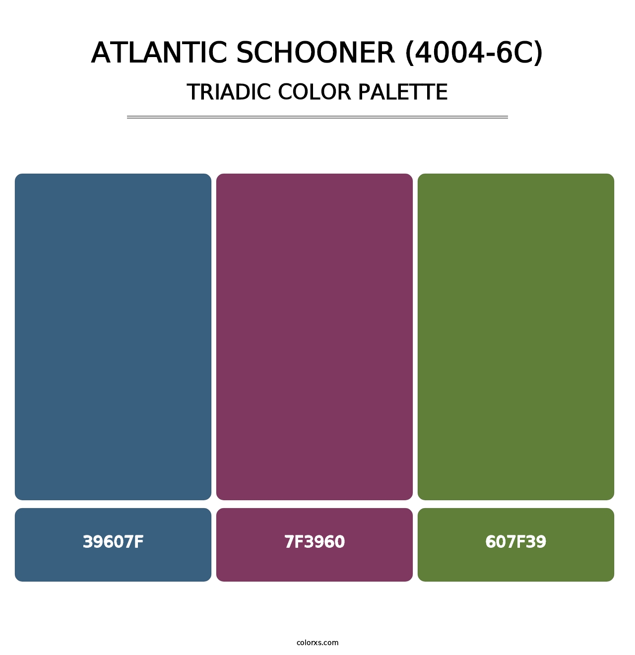 Atlantic Schooner (4004-6C) - Triadic Color Palette