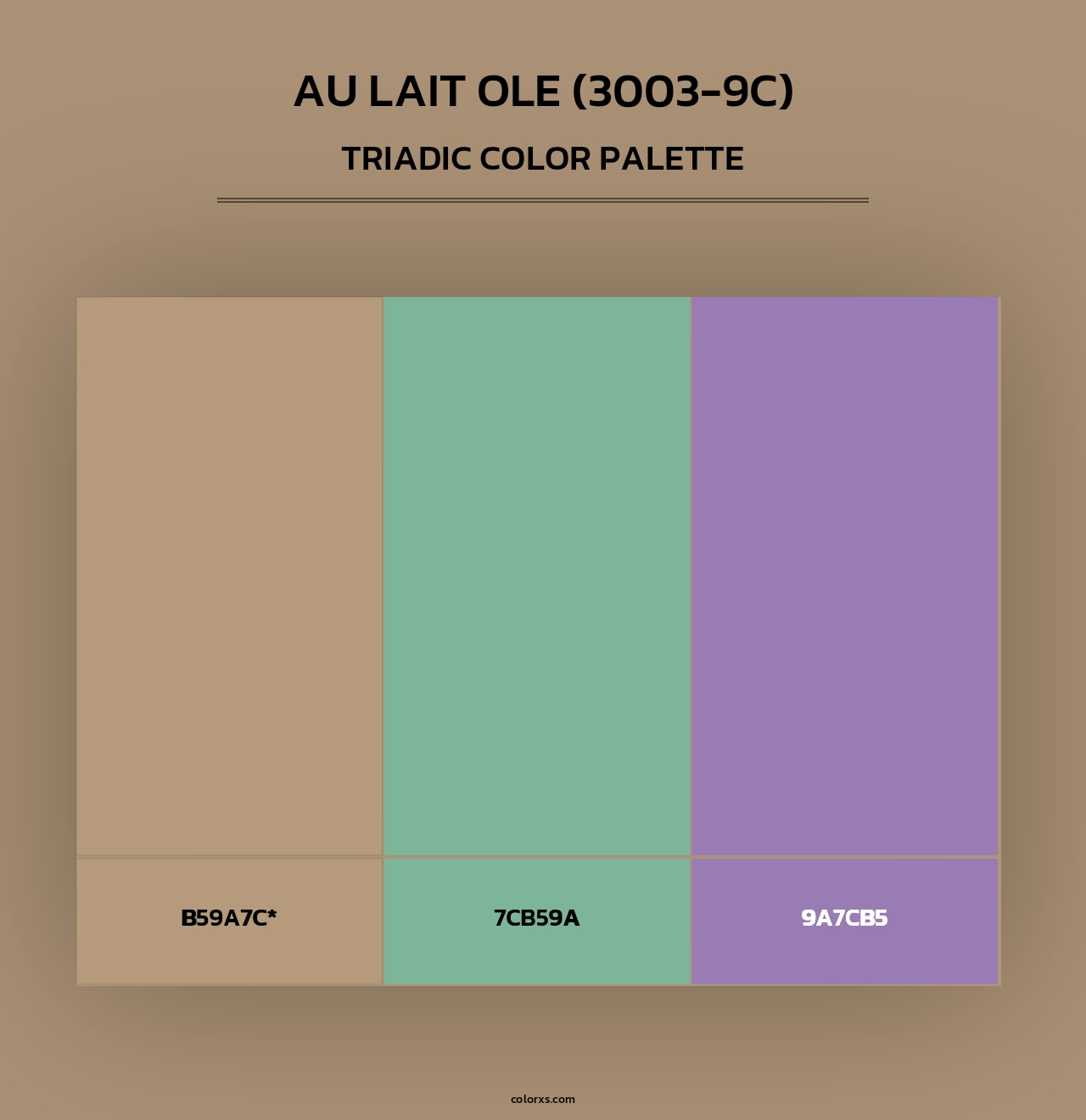 Au Lait Ole (3003-9C) - Triadic Color Palette