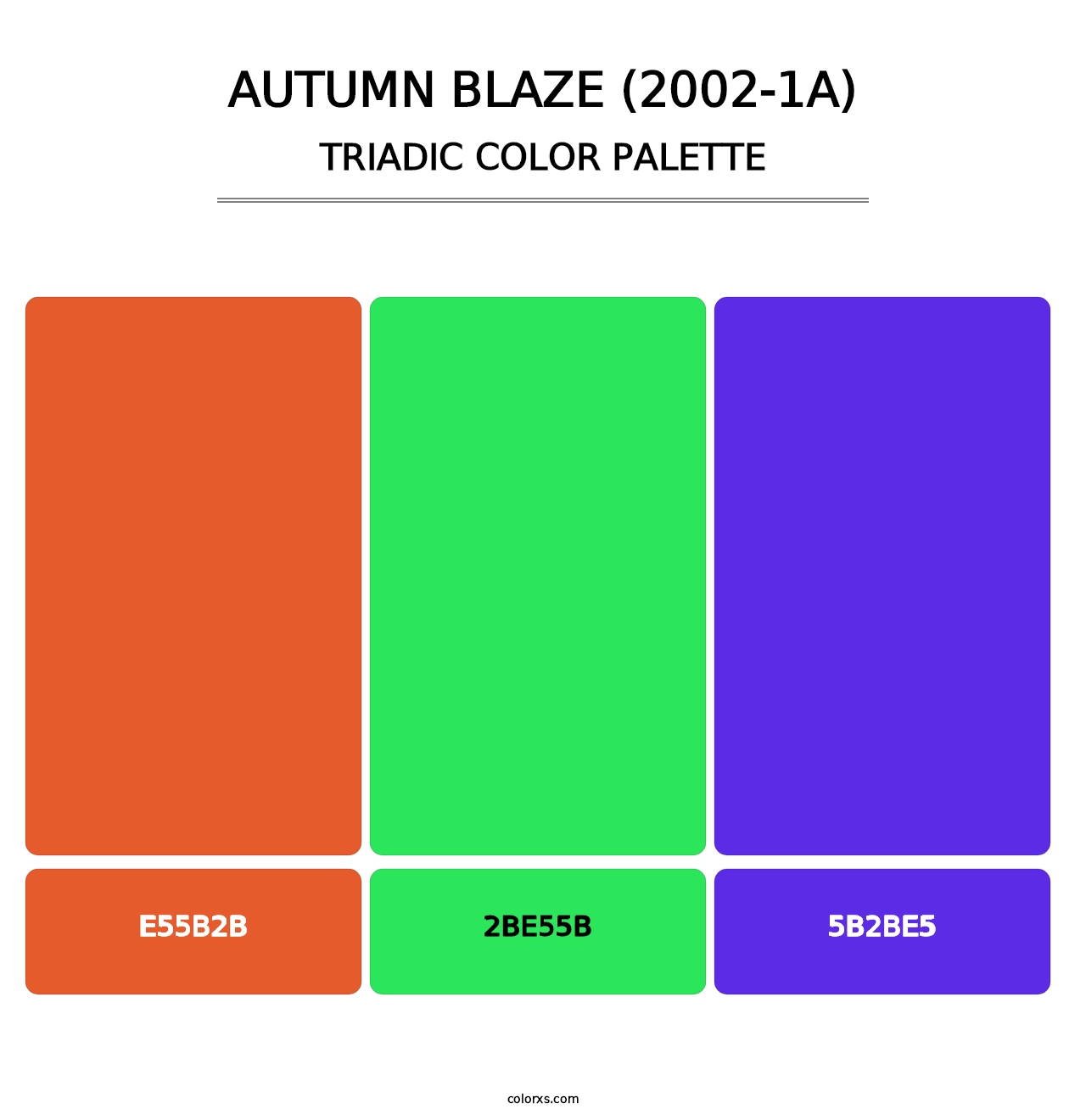 Autumn Blaze (2002-1A) - Triadic Color Palette