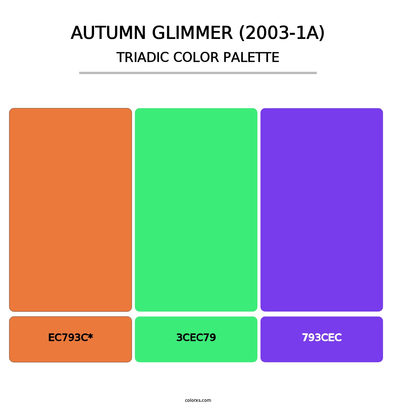 Autumn Glimmer (2003-1A) - Triadic Color Palette