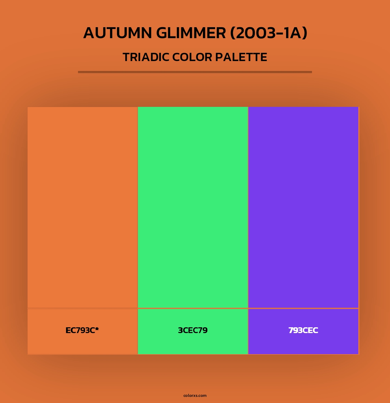 Autumn Glimmer (2003-1A) - Triadic Color Palette