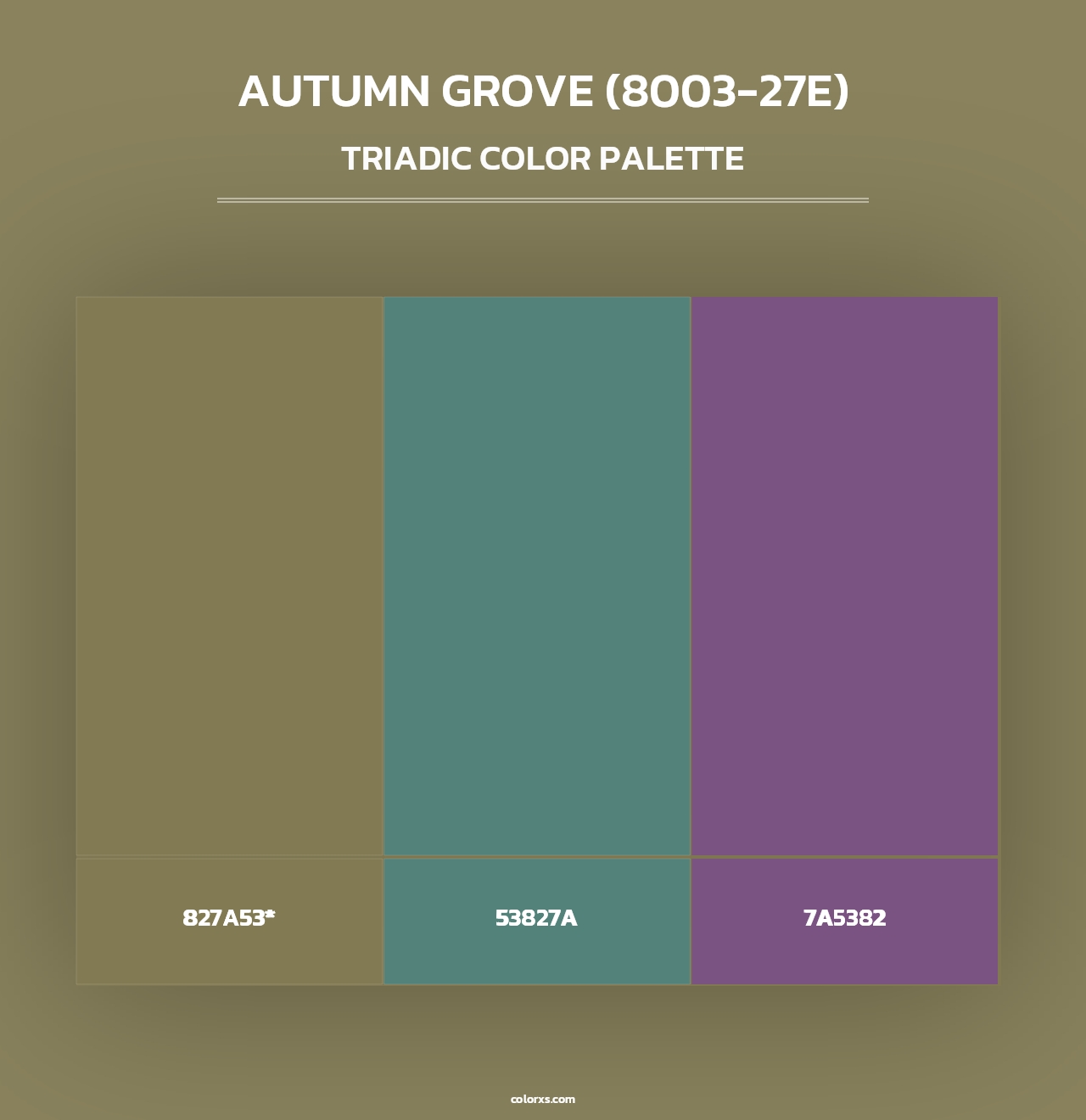 Autumn Grove (8003-27E) - Triadic Color Palette