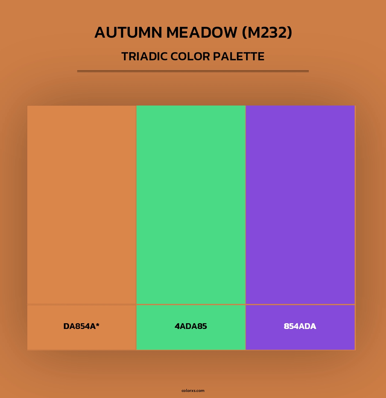 Autumn Meadow (M232) - Triadic Color Palette
