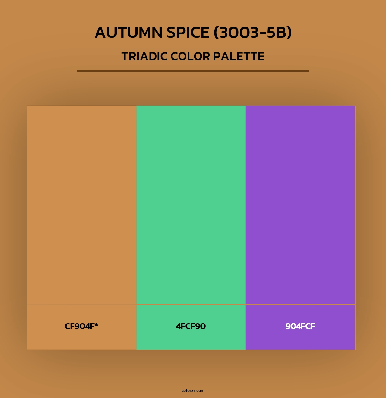 Autumn Spice (3003-5B) - Triadic Color Palette