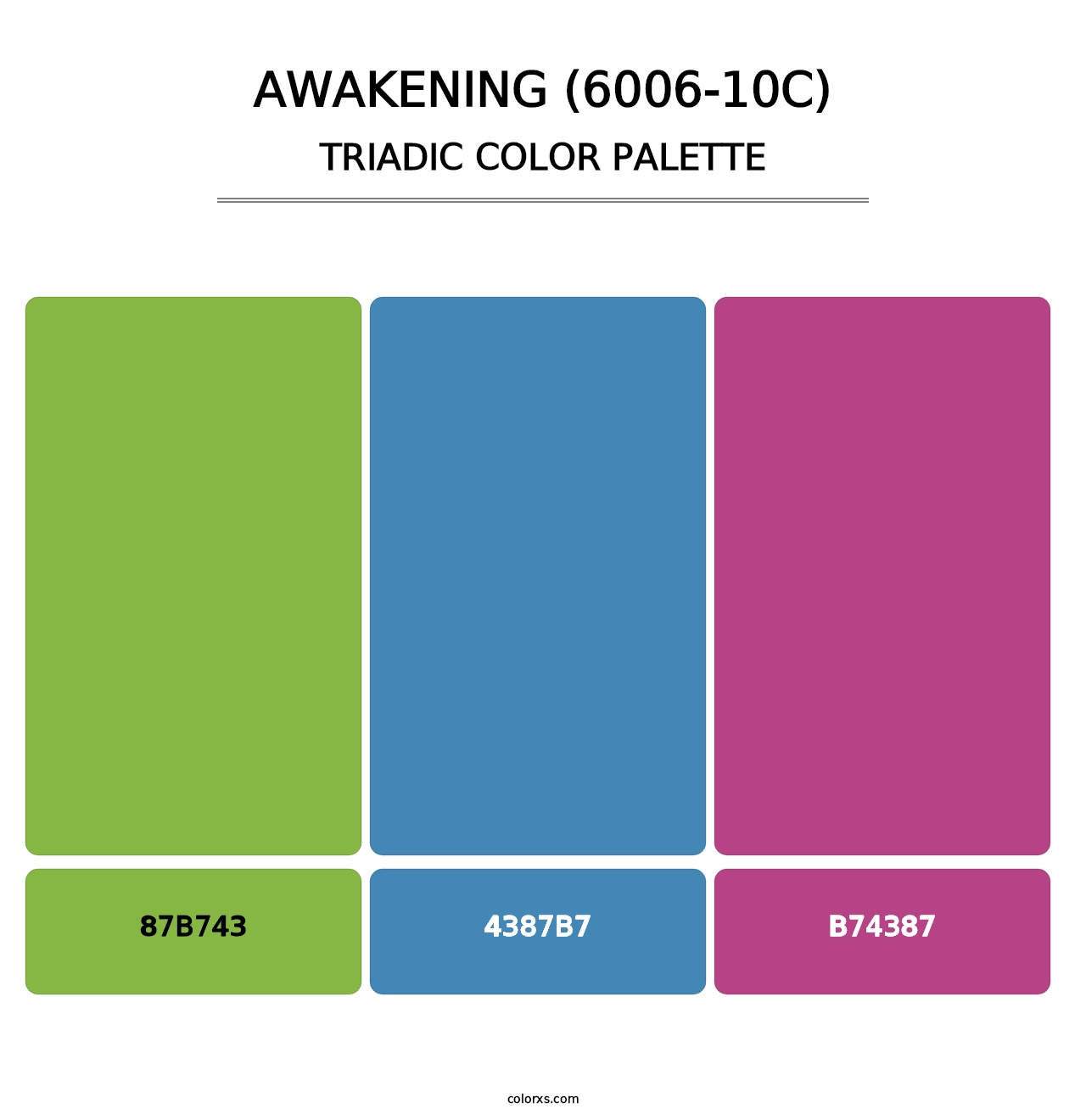 Awakening (6006-10C) - Triadic Color Palette