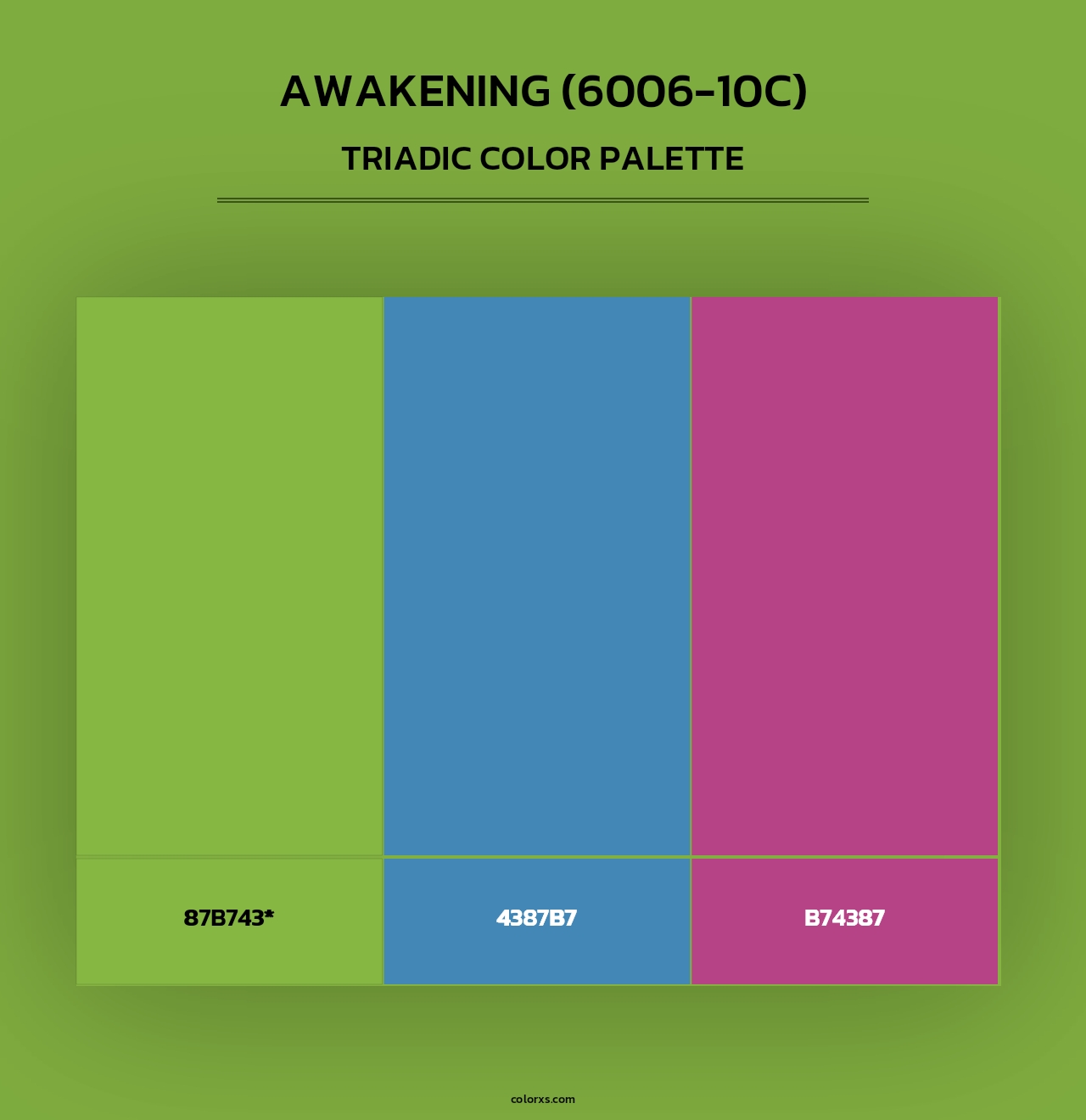 Awakening (6006-10C) - Triadic Color Palette