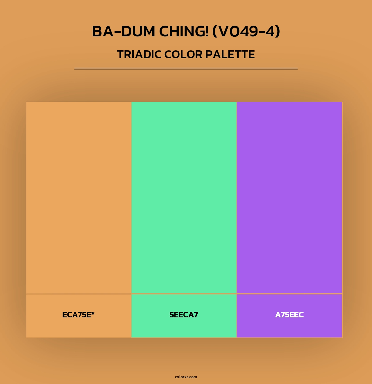 Ba-Dum Ching! (V049-4) - Triadic Color Palette