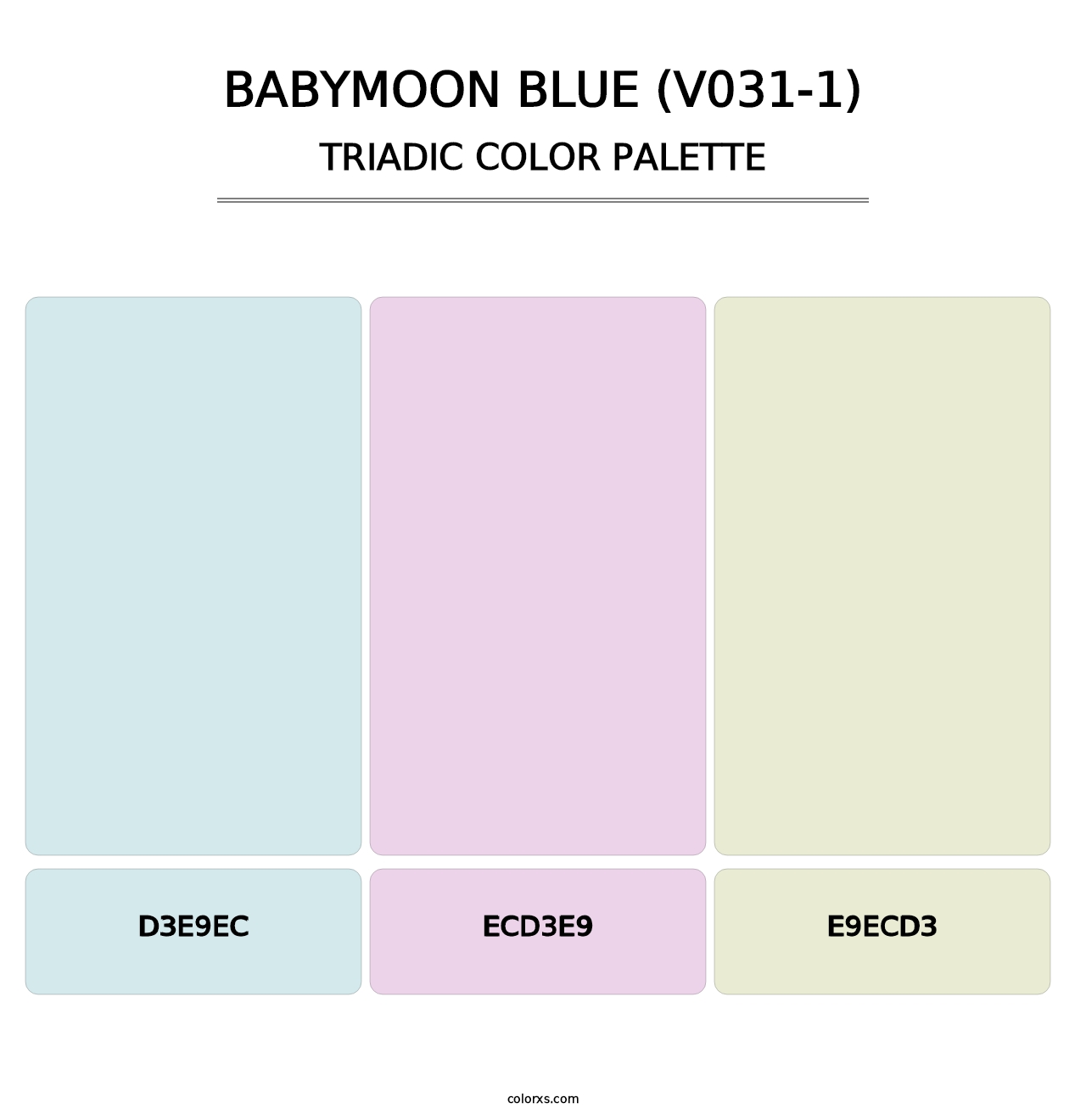 Babymoon Blue (V031-1) - Triadic Color Palette