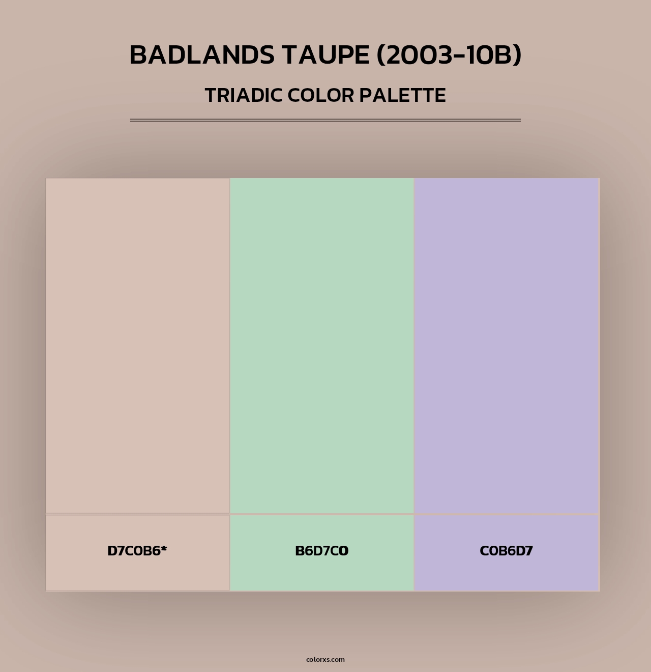 Badlands Taupe (2003-10B) - Triadic Color Palette