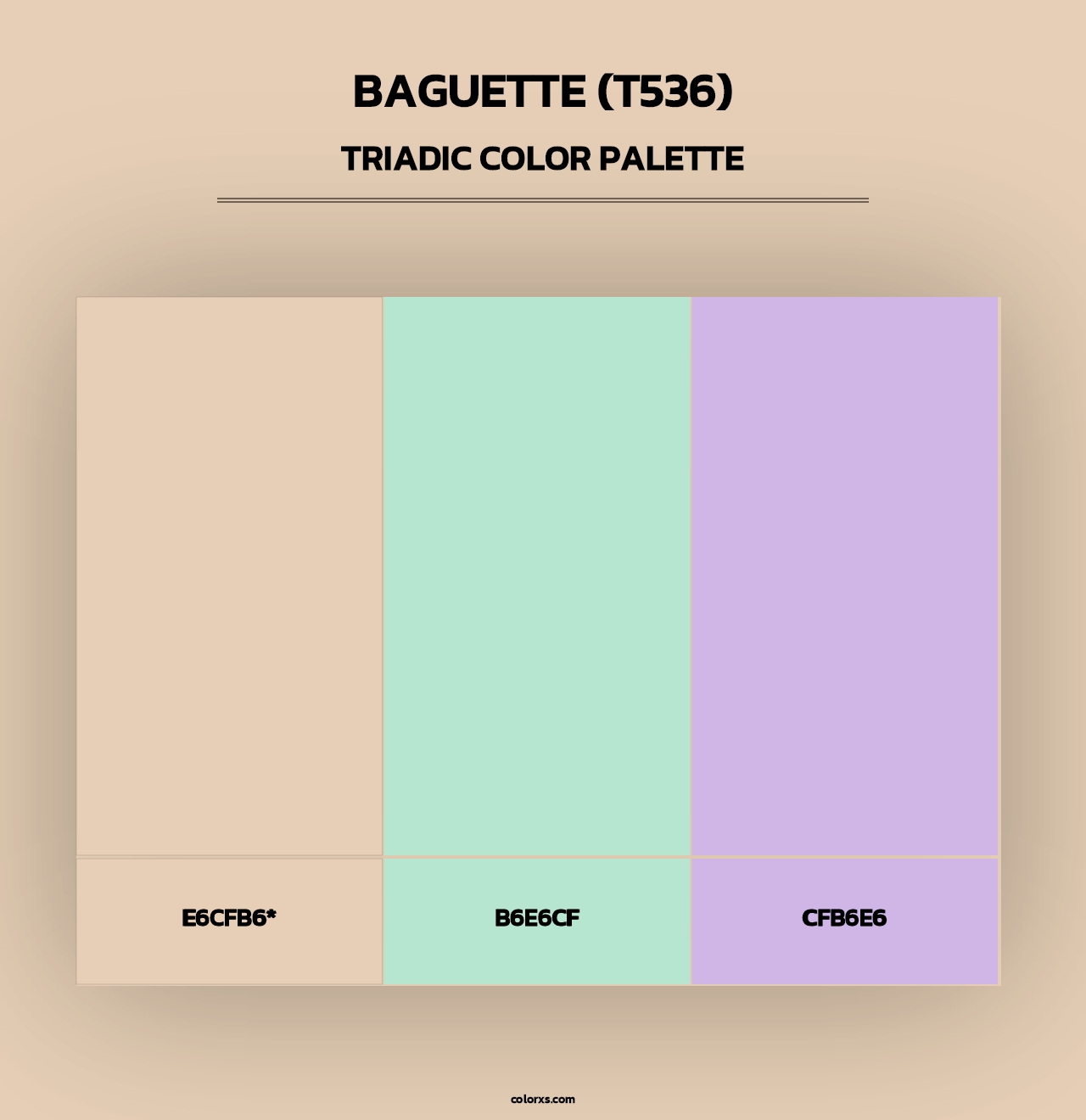 Baguette (T536) - Triadic Color Palette
