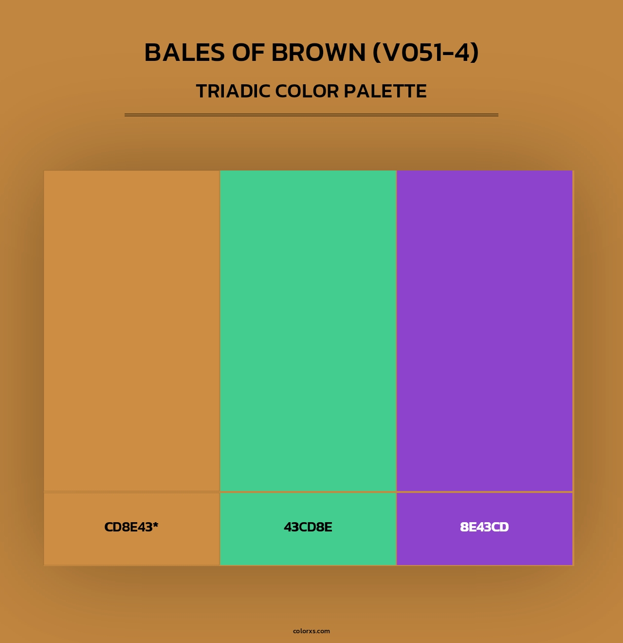 Bales of Brown (V051-4) - Triadic Color Palette