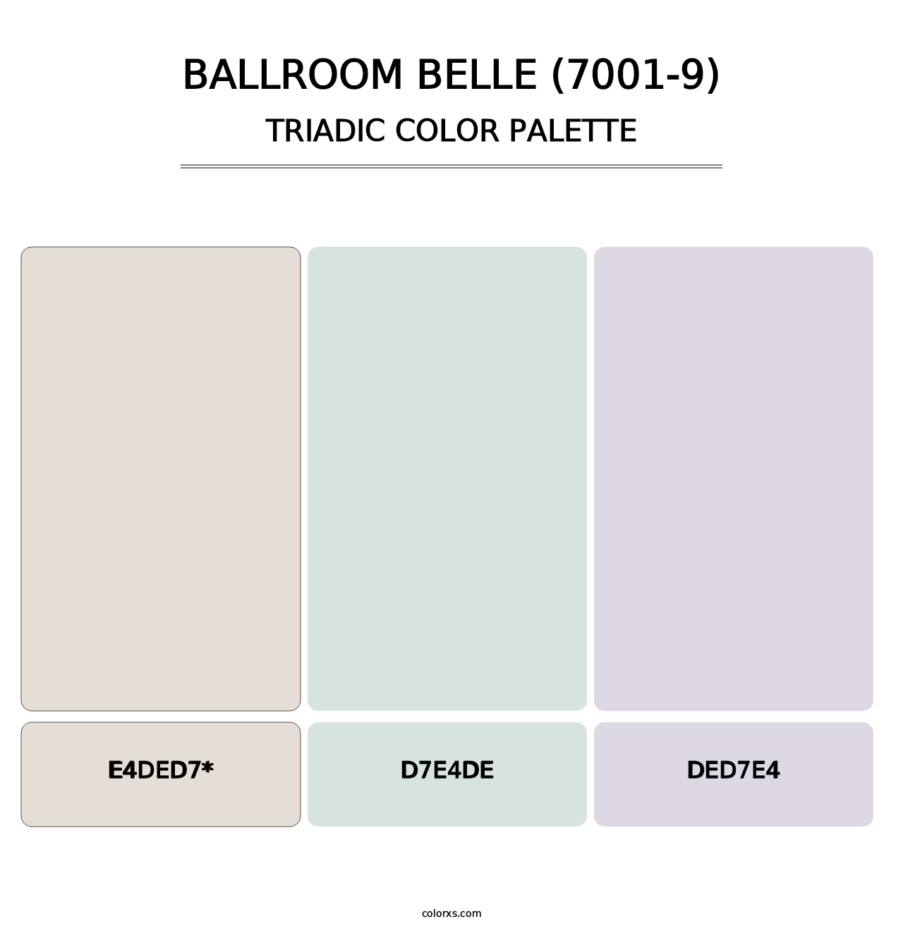 Ballroom Belle (7001-9) - Triadic Color Palette