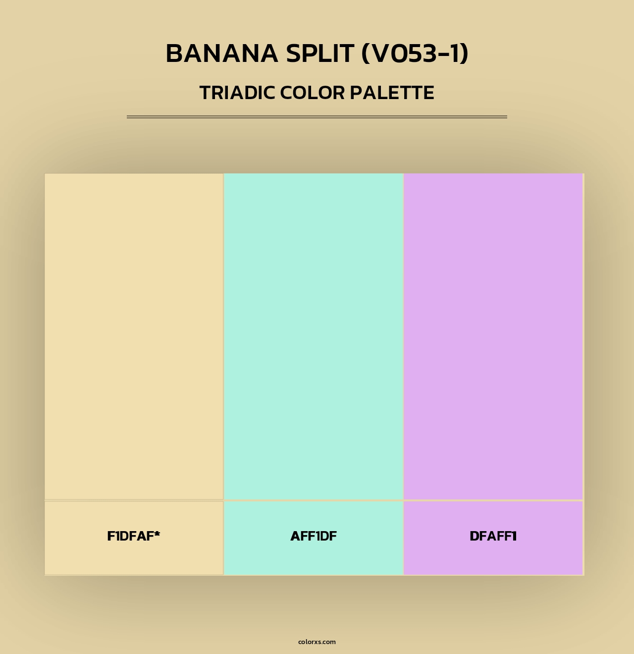 Banana Split (V053-1) - Triadic Color Palette