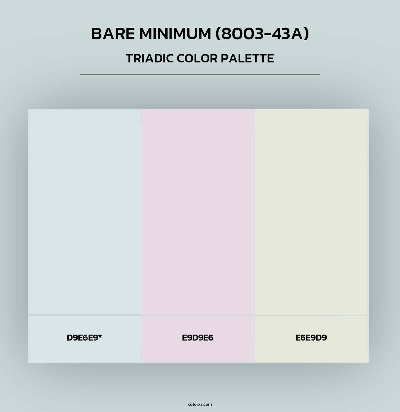 Bare Minimum (8003-43A) - Triadic Color Palette