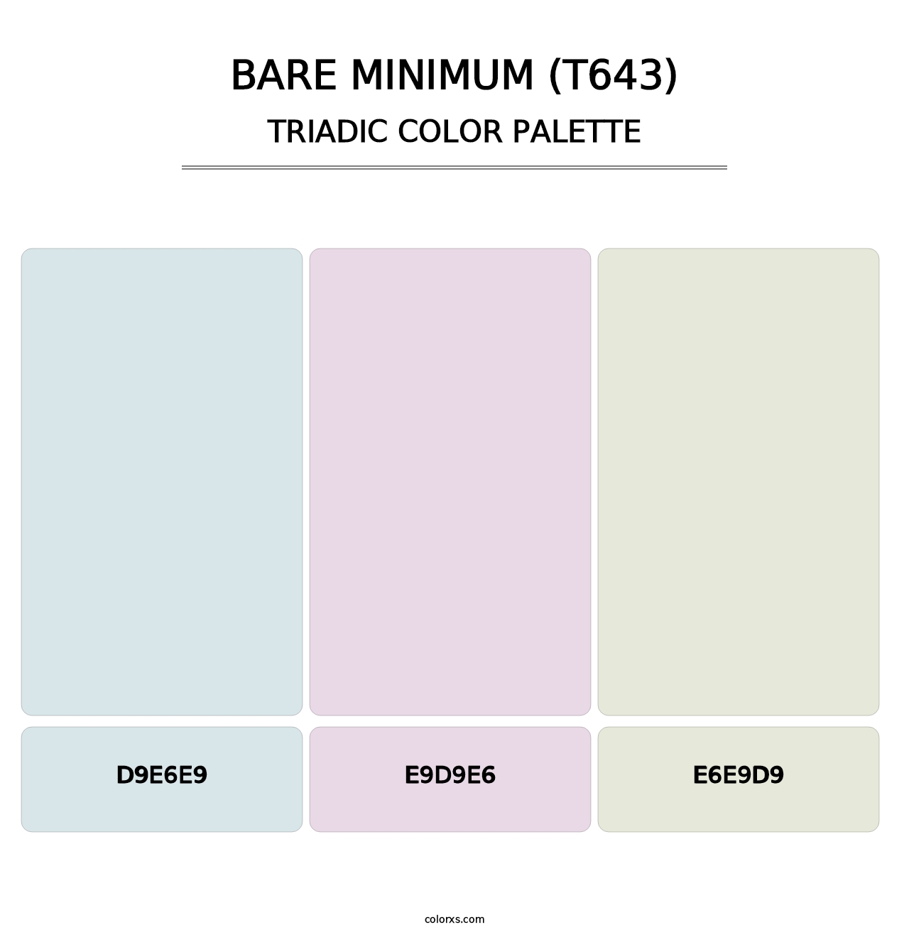 Bare Minimum (T643) - Triadic Color Palette