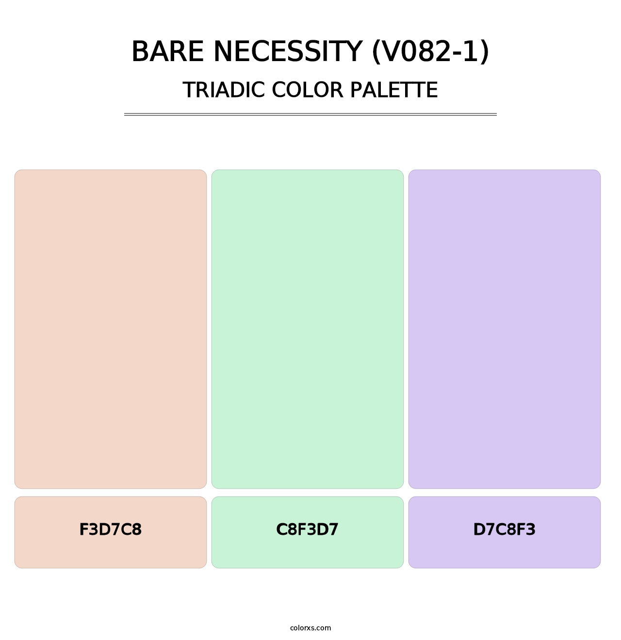 Bare Necessity (V082-1) - Triadic Color Palette