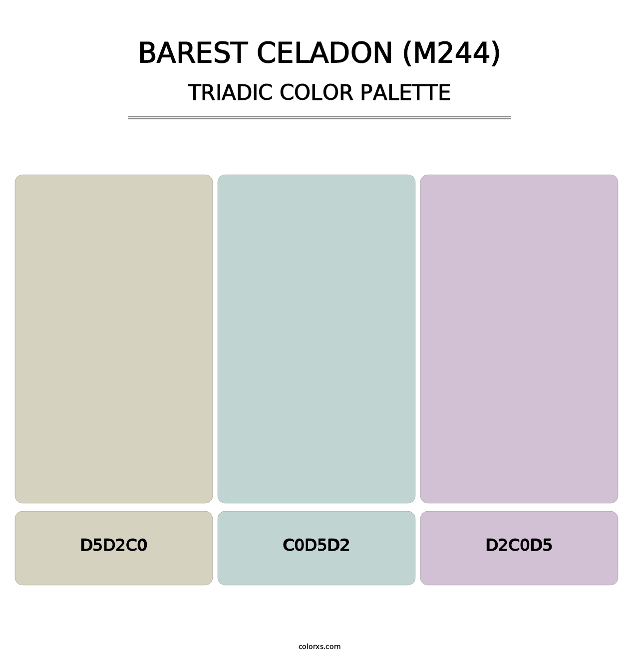 Barest Celadon (M244) - Triadic Color Palette