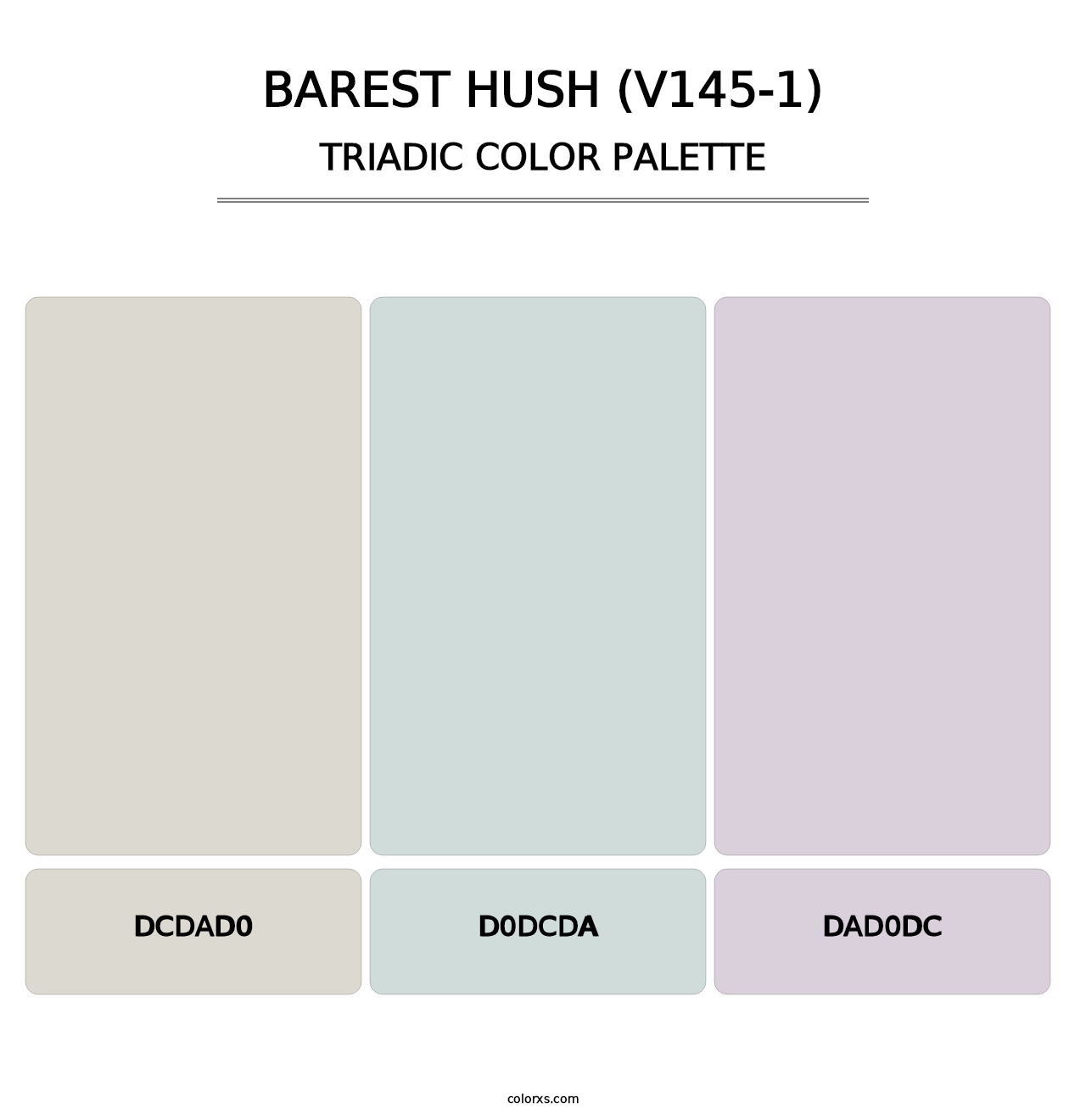 Barest Hush (V145-1) - Triadic Color Palette