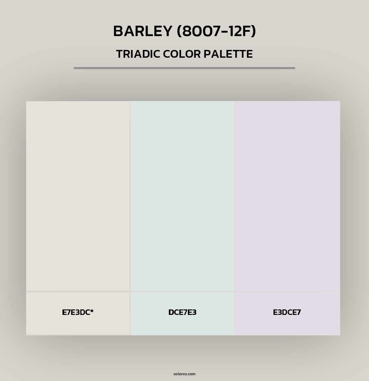 Barley (8007-12F) - Triadic Color Palette