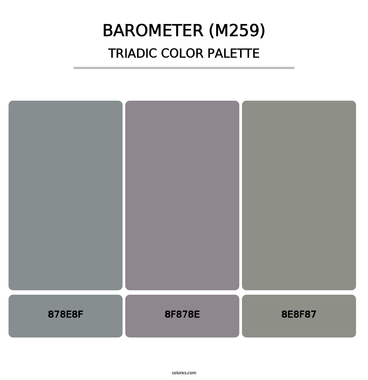 Barometer (M259) - Triadic Color Palette
