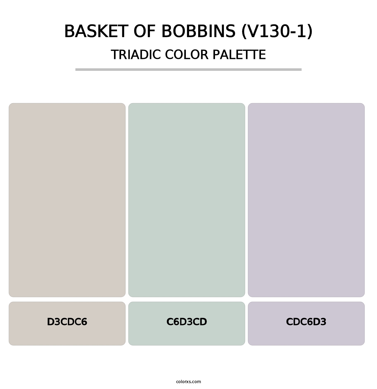 Basket of Bobbins (V130-1) - Triadic Color Palette