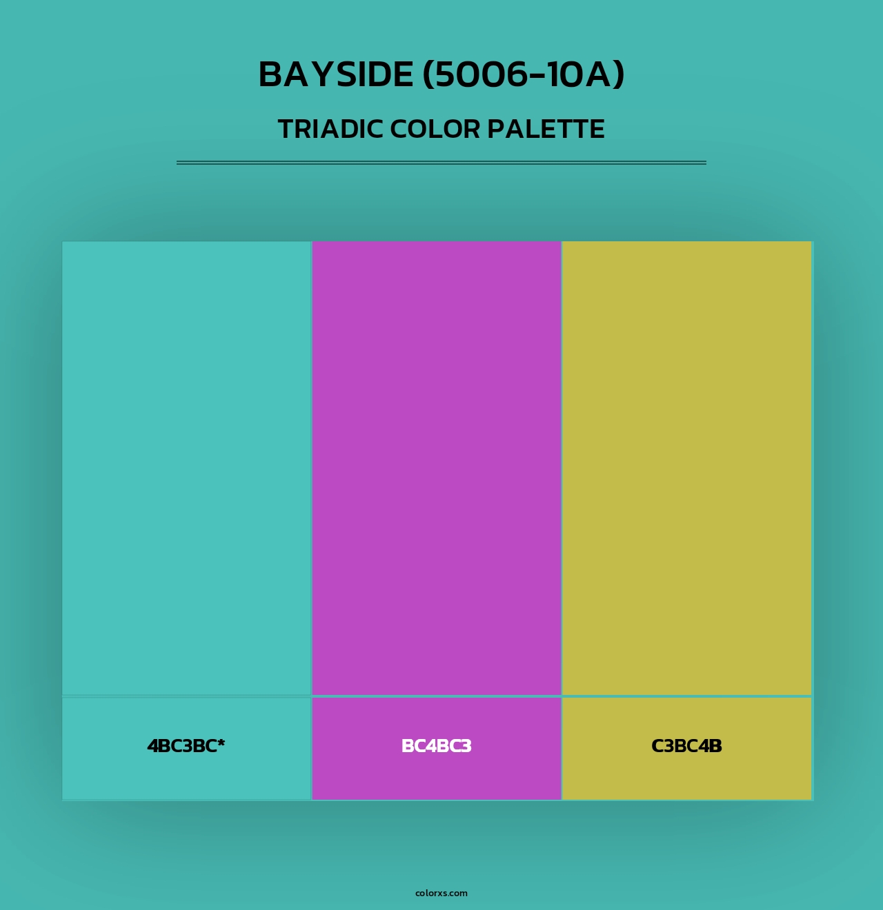 Bayside (5006-10A) - Triadic Color Palette