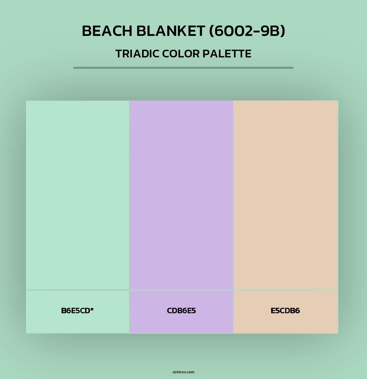 Beach Blanket (6002-9B) - Triadic Color Palette