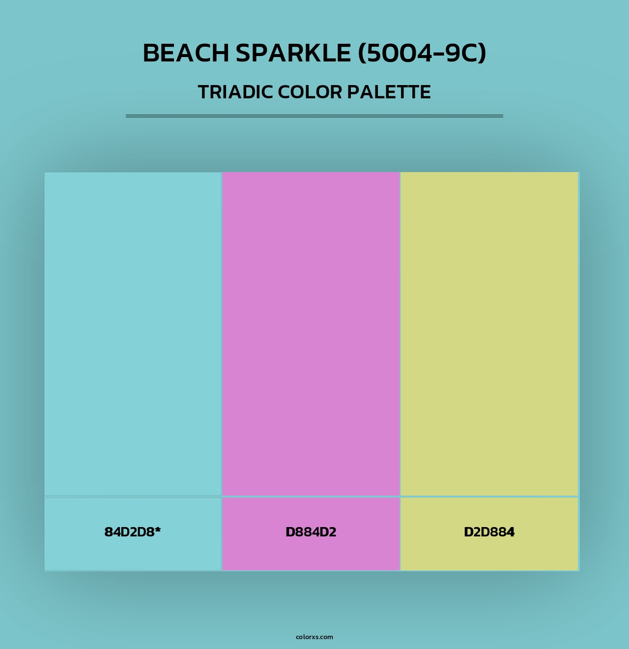 Beach Sparkle (5004-9C) - Triadic Color Palette