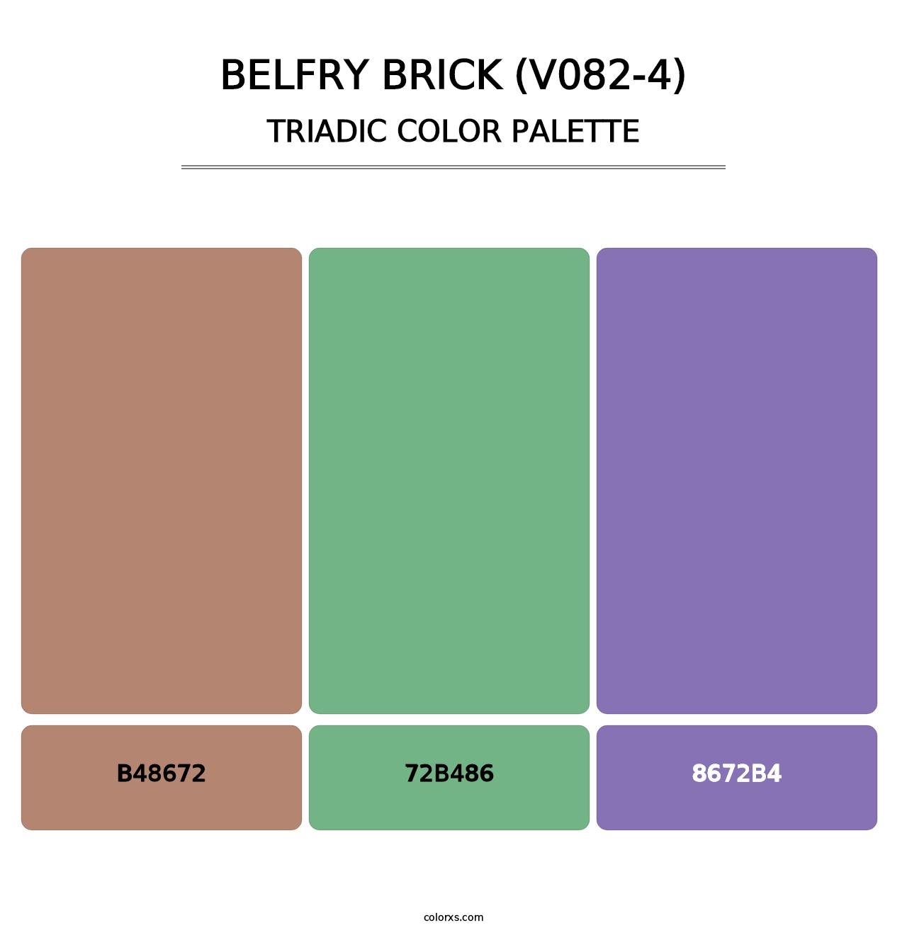Belfry Brick (V082-4) - Triadic Color Palette