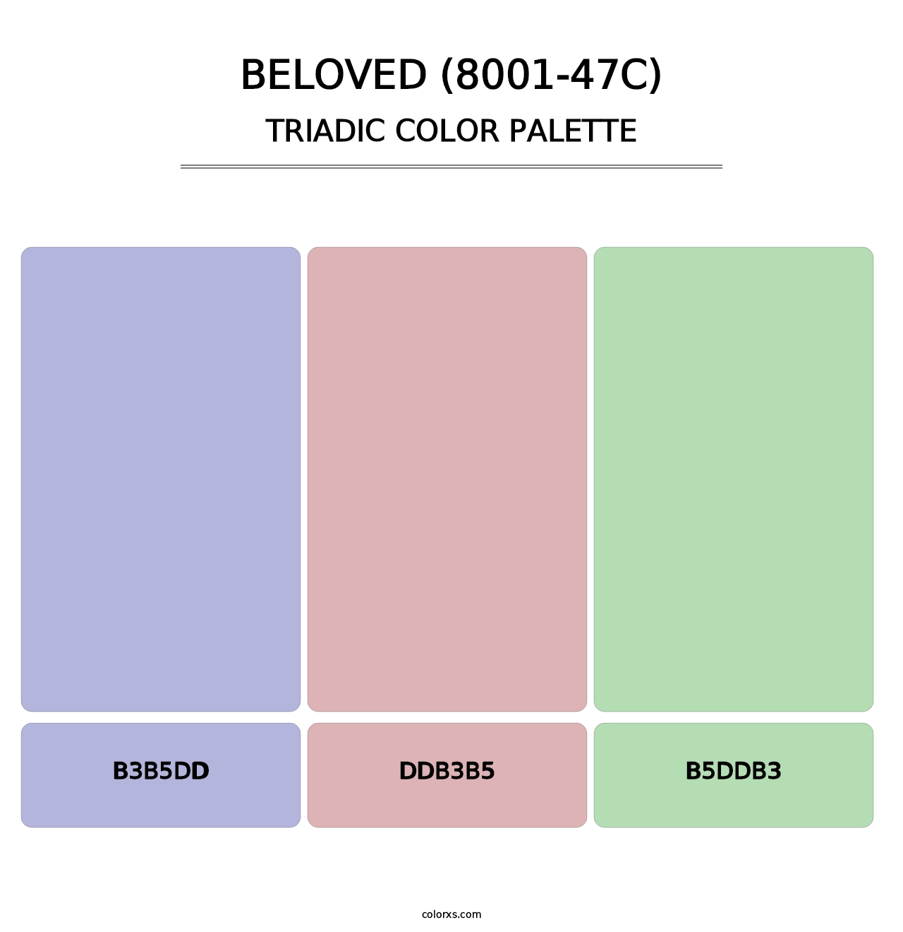 Beloved (8001-47C) - Triadic Color Palette