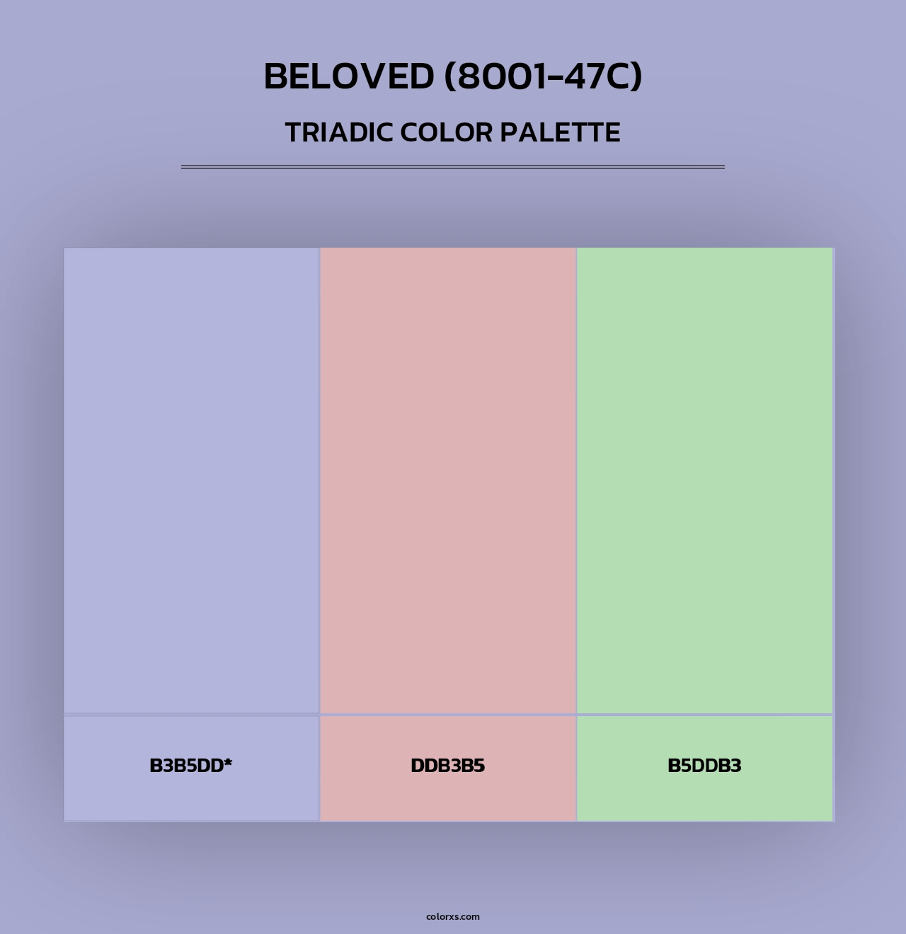 Beloved (8001-47C) - Triadic Color Palette