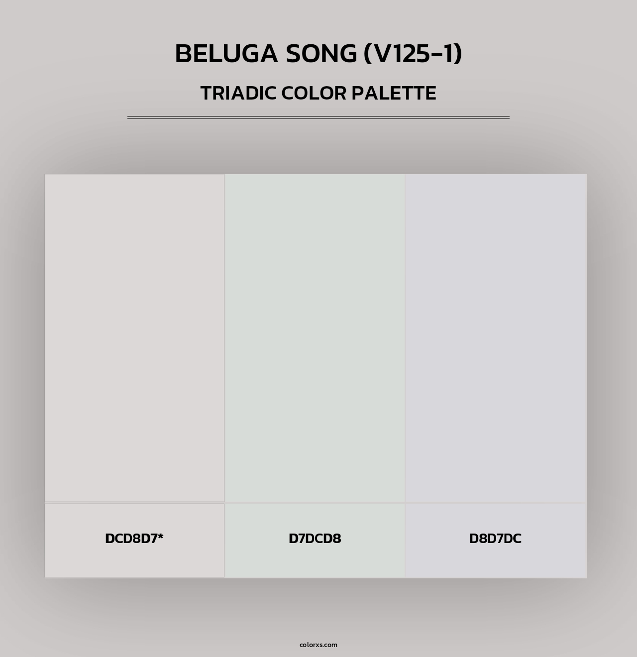 Beluga Song (V125-1) - Triadic Color Palette