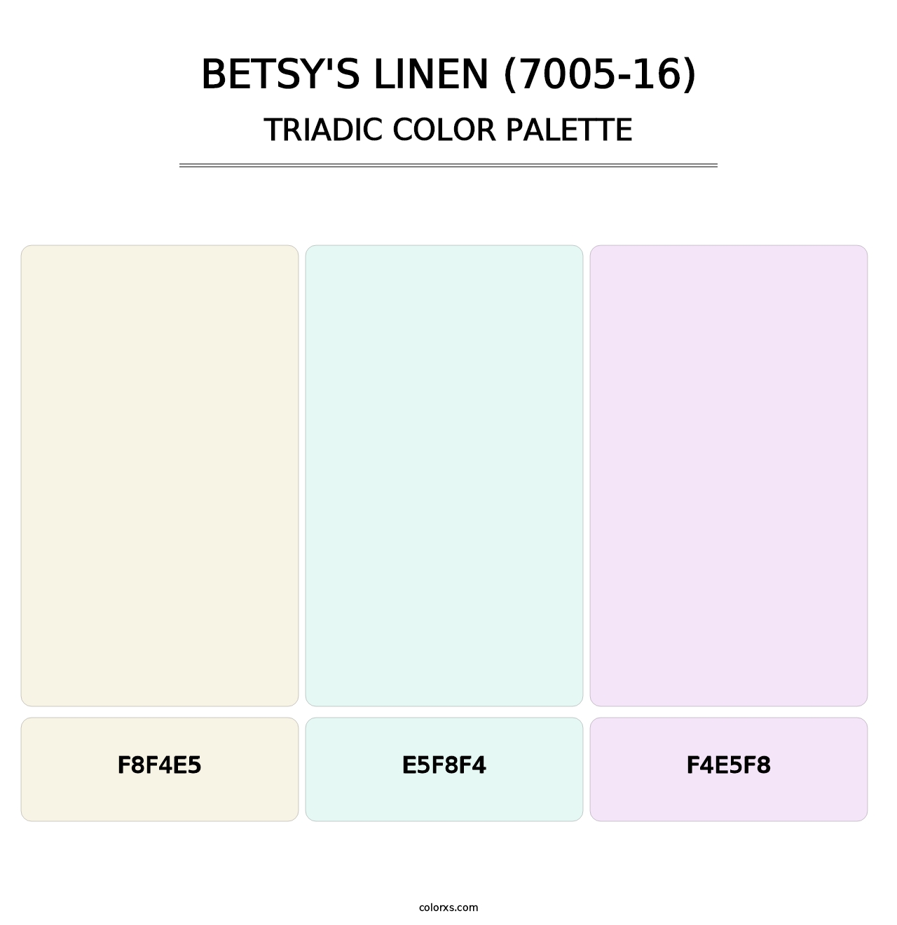 Betsy's Linen (7005-16) - Triadic Color Palette