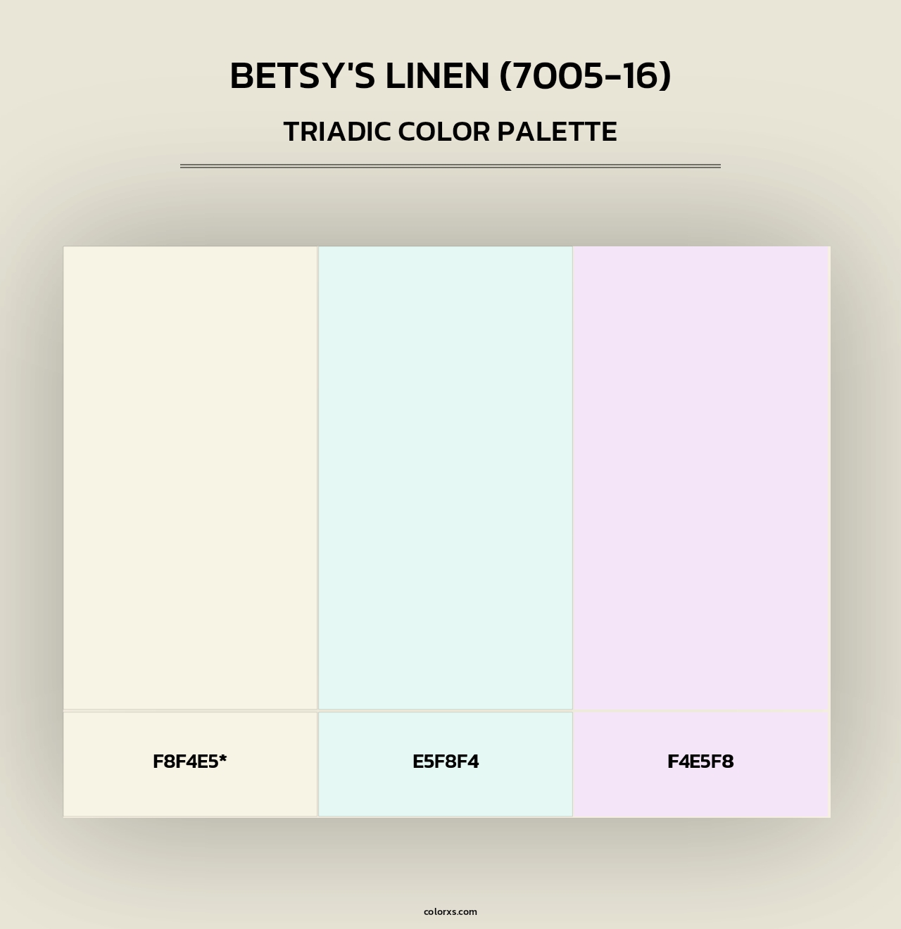 Betsy's Linen (7005-16) - Triadic Color Palette